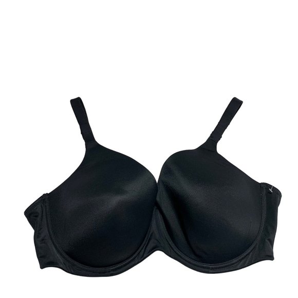 DREAMFIT Women Plus Size Full Coverage Bra Size 44DD Black Underwire Plunge - Picture 9 of 9